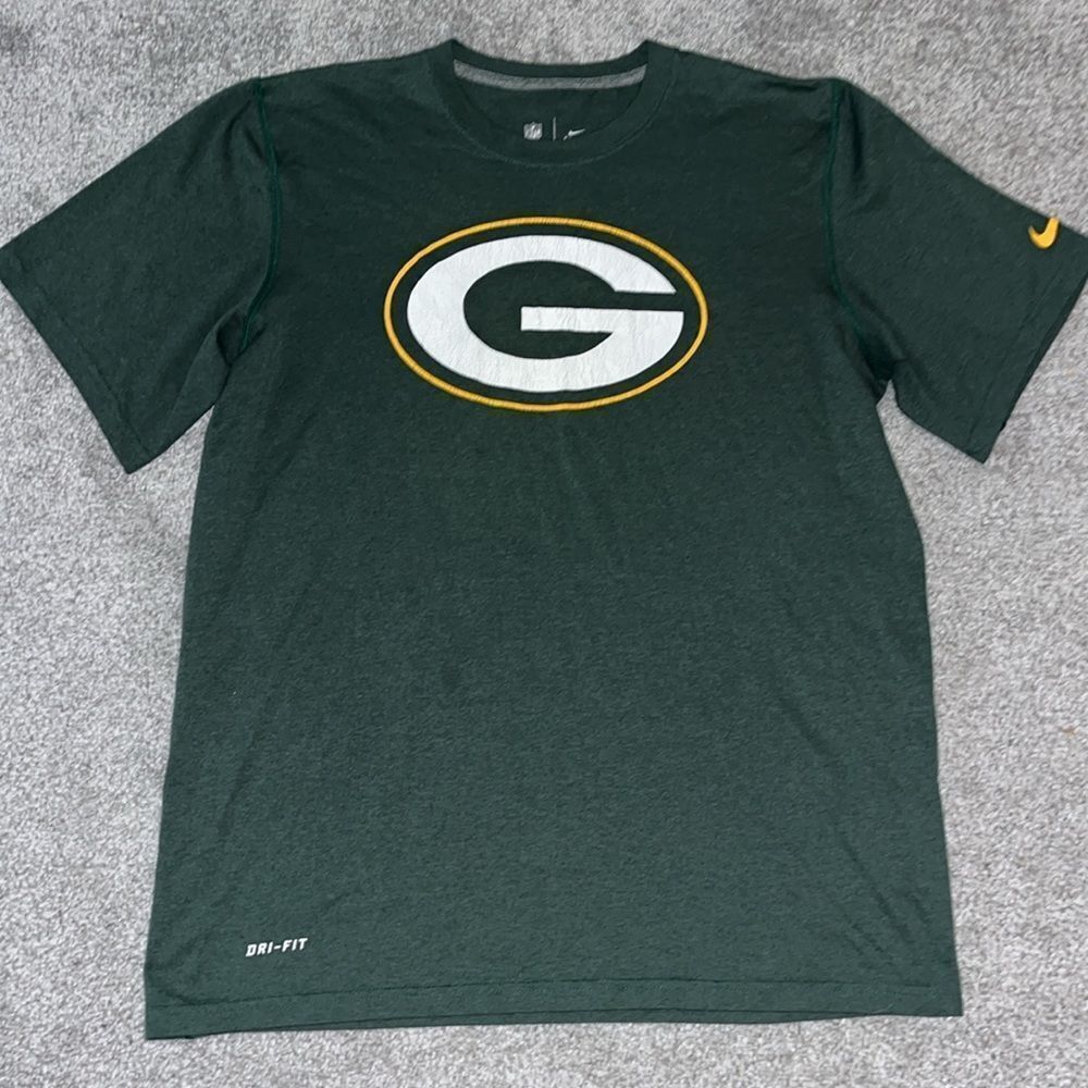 Mens NFL BIG G Green Bay Packers Nike Dri Fit T shirt M